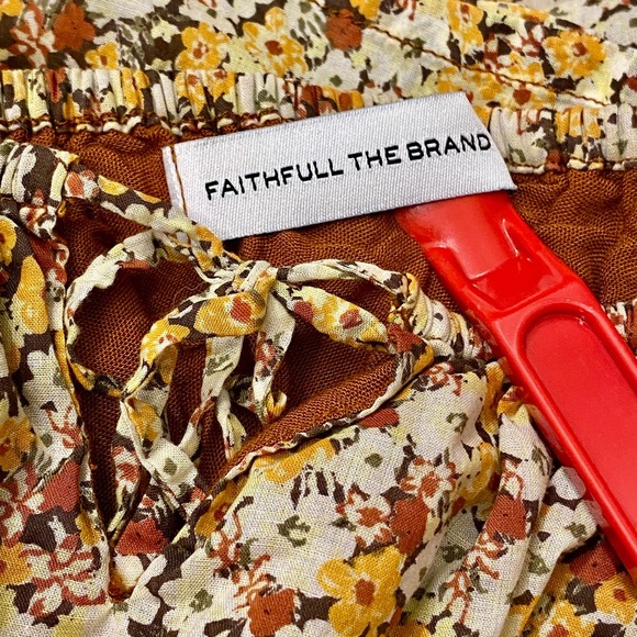 FAITHFULL THE BRAND Viola Edelyn Jennifer Lawrence Floral Mini Babydoll Dress 2 - Picture 5 of 10